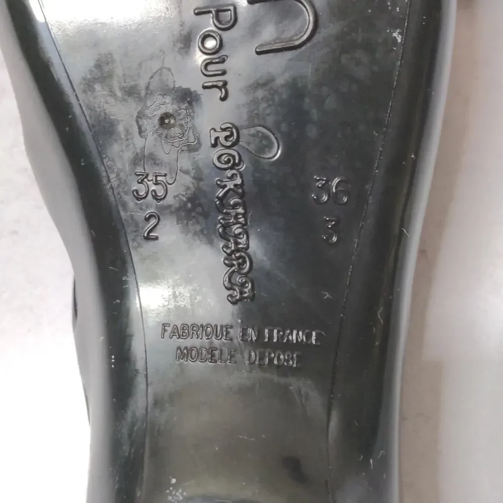 Pokhara by Borg Black Y2K Slip-on Jelly Sandals - Size 35/2; 36/3 (see meas)